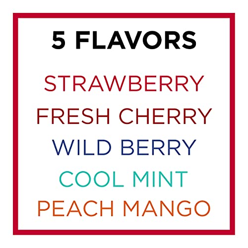 Carmex Daily Care Minis Lip Balm Pack, Lip Balm with Sunscreen in Fresh Cherry, Strawberry, Cool Mint, Wild Berry and Peach Mango - 0.18 OZ Each, 5 Count (Pack of 3)