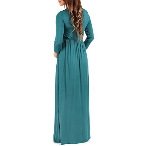 Maternity V-Neck Dress with Ruched Waist