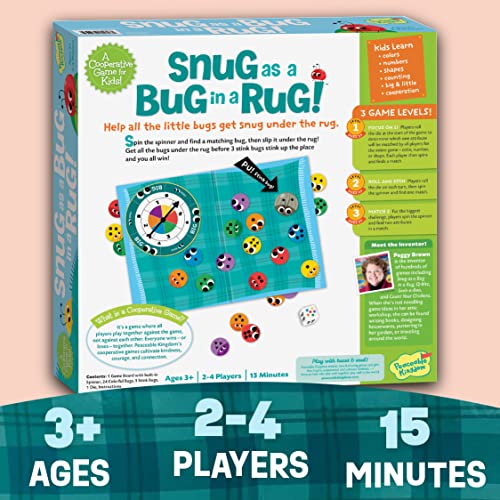 Peaceable Kingdom Snug as a Bug in a Rug Award Winning Preschool Skills Builder Game