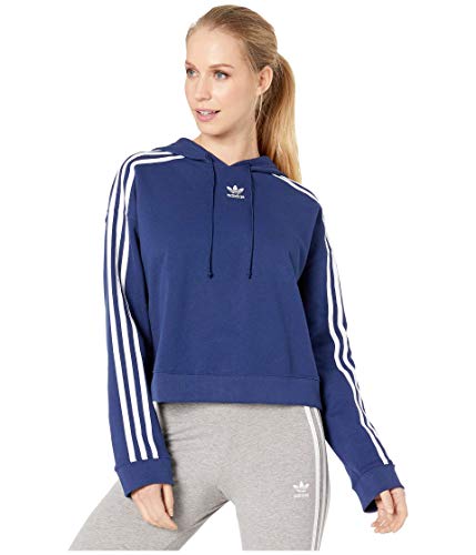 adidas Cropped Hoodie in Dark Blue XL