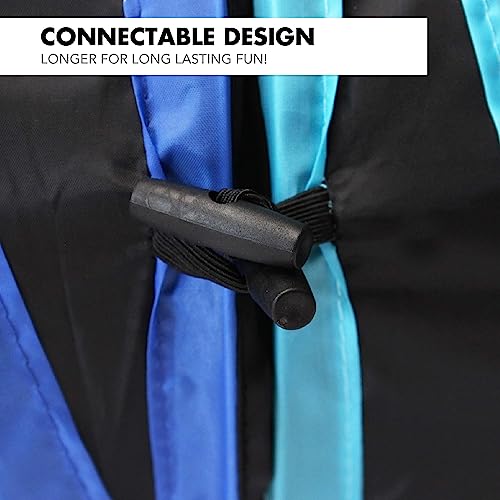 New Cat Tunnel Design, Collapsible 4-Way Cat Ferret Tunnel Toy with Crinkle, Great for Kittens, Puppies, Large Cats and Small Dogs (Large, Light Blue)