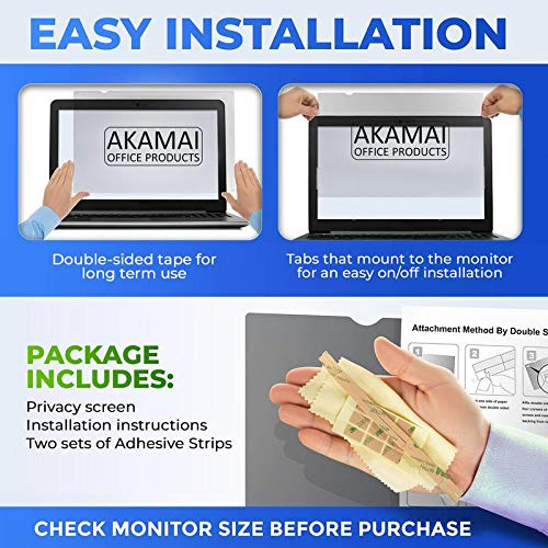 Apple MacBook Compatible? Premium Black Privacy Screen and Blue Light Screen Protector? Anti-Glare, Anti-Scratch, Blocks 96% UV