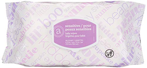 Amazon Elements Baby Wipes, Sensitive, Flip-Top Packs