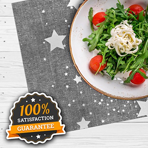 Anna Stay Gray Table Runner with Trail Stars