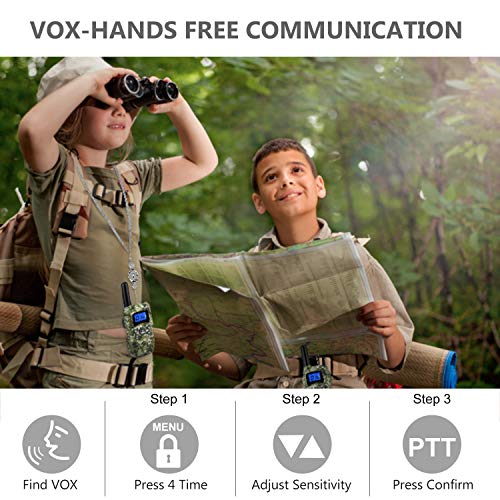 Wishouse Rechargeable Walkie Talkies - 3 Pack Camouflage