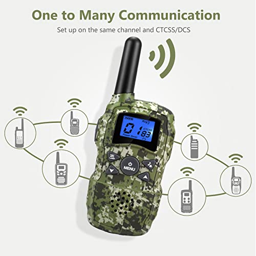 Wishouse Rechargeable Walkie Talkies - 3 Pack Camouflage