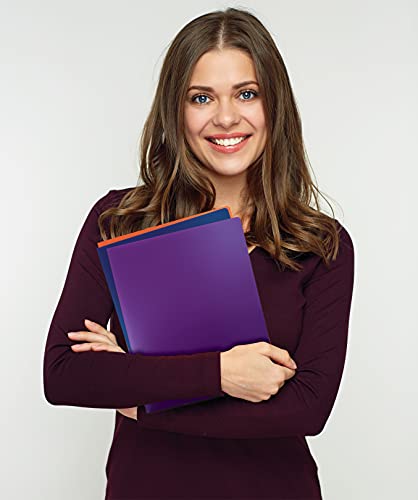 Better Office Products Poly 2 Pocket Folders Heavyweight, 36 Piece