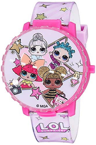 L.O.L. Surprise! Girls' Quartz Watch with Plastic Strap, Pink, 17.6 (Model: LOL4000)