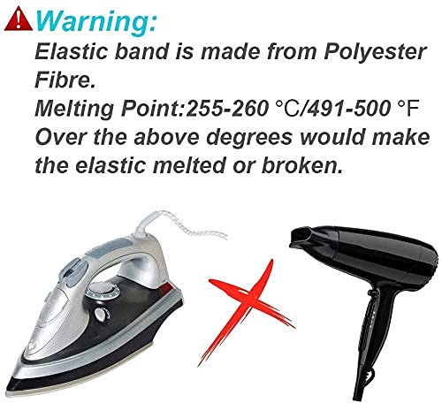 White Braided Elastic Cord for Sewing and Crafting