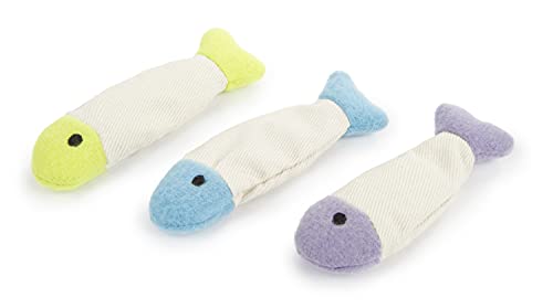 SmartyKat Fish Flop Crinkle Catnip Cat Toys - Multi Color