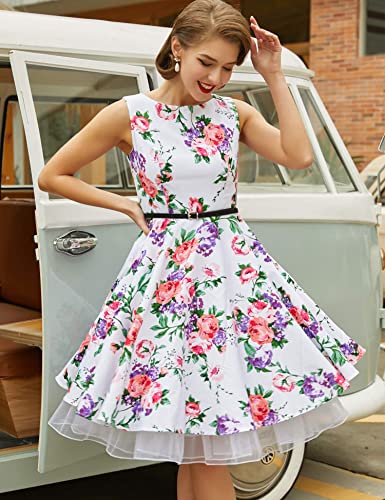 GRACE KARIN Women's Petticoat Full Poof Half Slips Cute Lingerie Underskirt for Girls (Pink,S)