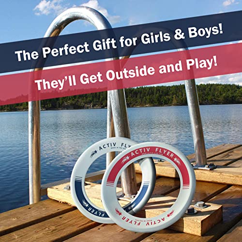 Activ Life Flying Toys [Glow-in-The-Dark] Cool 6 Year Old Boy Gifts & Christmas Presents for Kids to Play in Backyard, School Playground, Indoor Gym or BBQ Tailgate Party Toss Games