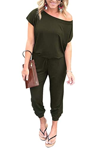 Off Shoulder Solid Romper Jumpsuit for Women