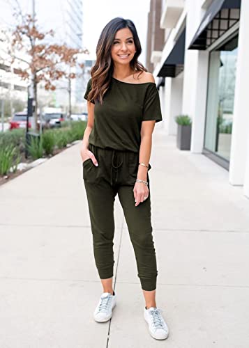 Off Shoulder Solid Romper Jumpsuit for Women