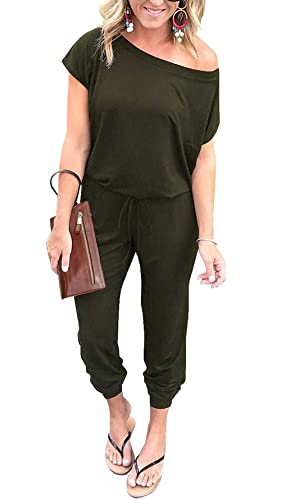 Off Shoulder Solid Romper Jumpsuit for Women