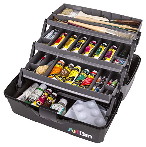 Portable Art Supply Box with 3 Trays