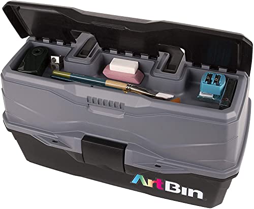 Portable Art Supply Box with 3 Trays