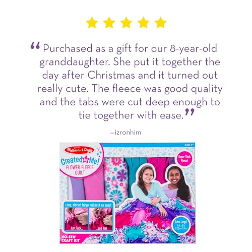 Melissa & Doug Flower Fleece Quilt