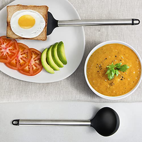 Home Hero 11 Silicone Cooking Utensils Kitchen Utensil Set - Stainless Steel Silicone Kitchen Utensils Set - Silicone Utensil Set Spatula Set - Silicone Utensils Cooking Utensil Set Salad Tongs