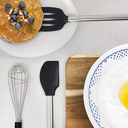 Home Hero 11 Silicone Cooking Utensils Kitchen Utensil Set - Stainless Steel Silicone Kitchen Utensils Set - Silicone Utensil Set Spatula Set - Silicone Utensils Cooking Utensil Set Salad Tongs