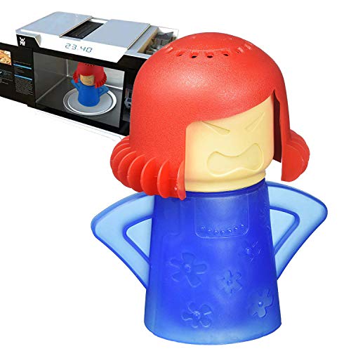Angry Mama Microwave Oven Steam Cleaner Steam Cleans and Disinfects With Vinegar and Water for Home or Office Kitchens,Easily Cleans the Crud in Minutes (Color may vary)
