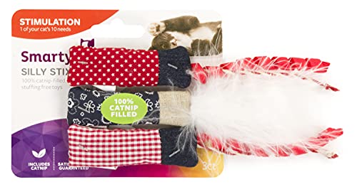 SmartyKat Silly Stix Sparklers Catnip Toys - Blue/Red