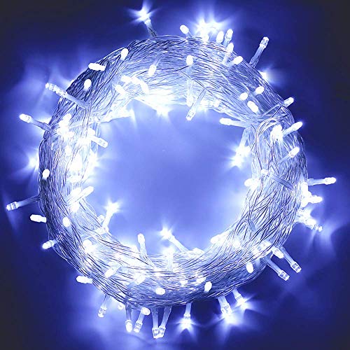 MYGOTO 98FT 200 LEDs String Lights Waterproof Fairy Lights 8 Modes with Memory 30V UL Certified Power Supply for Home, Garden, Wedding, Party, Christmas Decoration Indoor Outdoor (Cool White)