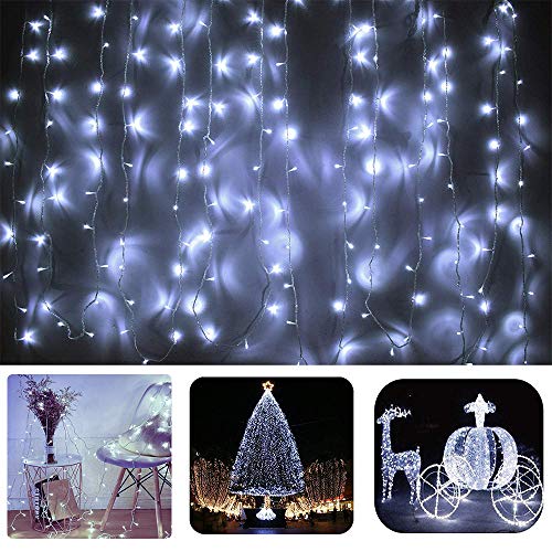 MYGOTO 98FT 200 LEDs String Lights Waterproof Fairy Lights 8 Modes with Memory 30V UL Certified Power Supply for Home, Garden, Wedding, Party, Christmas Decoration Indoor Outdoor (Cool White)
