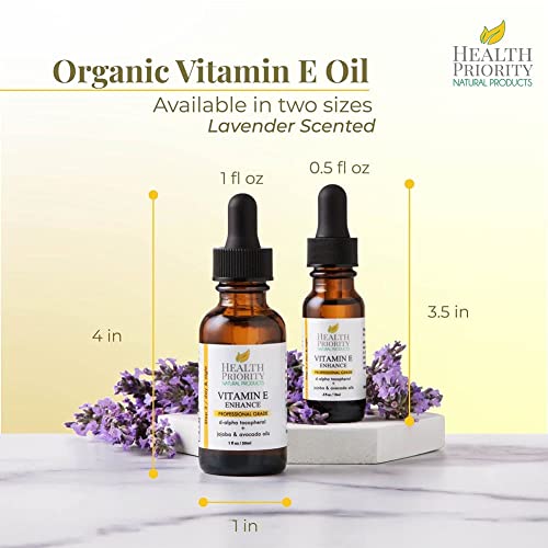 Organic Vitamin E Oil for Skin - 15000 IU, 1 Fl Oz