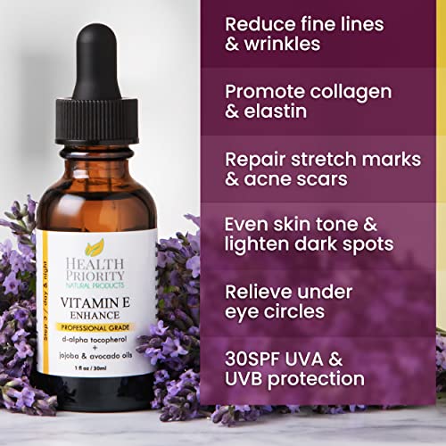 Organic Vitamin E Oil for Skin - 15000 IU, 1 Fl Oz