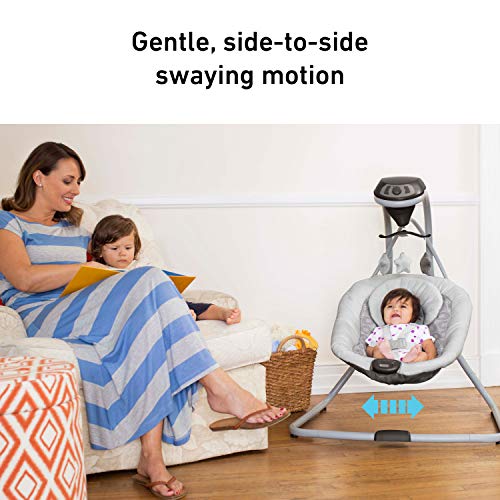 Graco Simple Sway Baby Swing | 2 Speed Vibration, Abbington