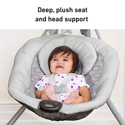 Graco Simple Sway Baby Swing | 2 Speed Vibration, Abbington