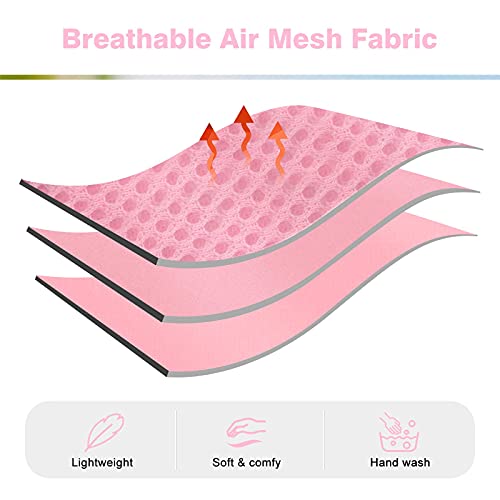 rabbitgoo Cat Harness and Leash for Walking, Escape-Proof No Choke Reflective Vest Harnesses for Small Cats, Kitten Harness with Magic Tapes and Double Clips for Kitty Safety Outdoor Activity, Pink, M