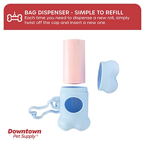 500 Ct Unscented Dog Waste Bags & Dispenser