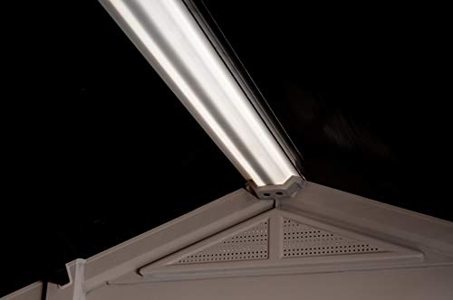 Keter Factor 6x6 Large Resin Outdoor Shed for Patio Furniture, Lawn Mower, and Bike Storage, Beige/Brown