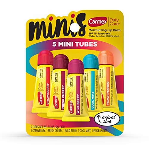Carmex Daily Care Minis Tubes Variety Pack (5 Flavors)