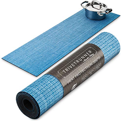 Anna Stay Table Runner - Heat Resistant, Anti-Slip, Blue