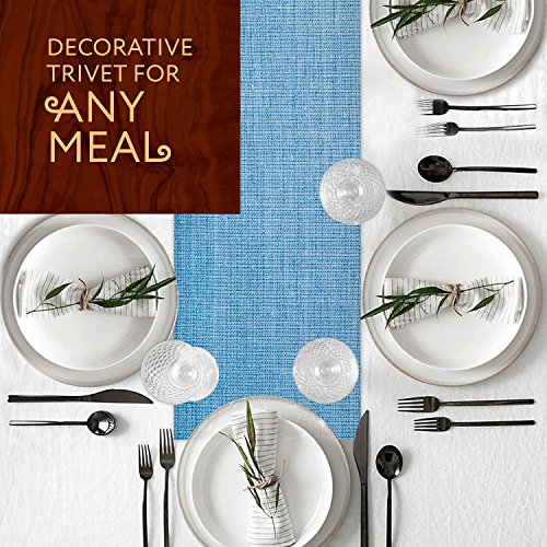 Anna Stay Table Runner - Heat Resistant, Anti-Slip, Blue