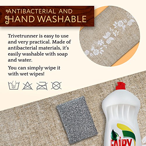 Anna Stay Burlap Table Runners - Heat Resistant & Anti-Slip