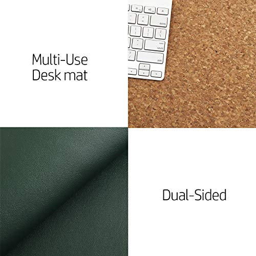 Aothia Desk Pad: Cork & Leather, Dual-sided Mouse Pad