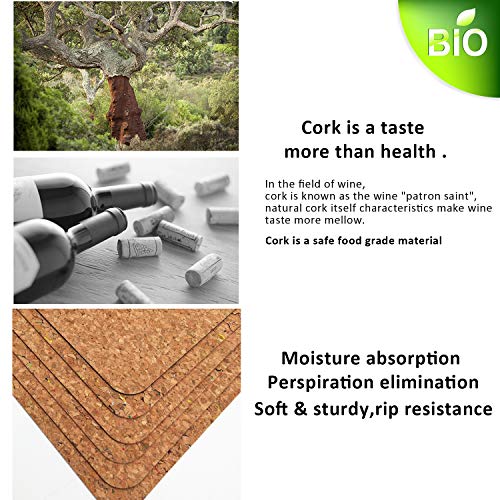 Aothia Desk Pad: Cork & Leather, Dual-sided Mouse Pad