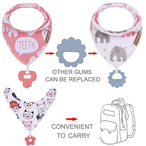 vuminbox Baby Bandana Bibs and Teething Toys Set
