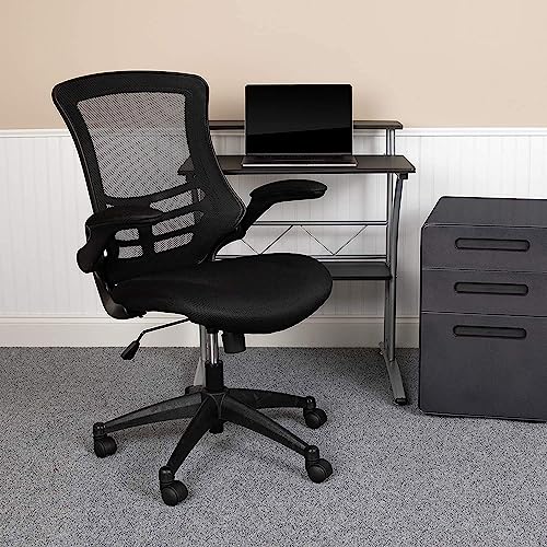 Kelista Mid-Back Black Mesh Swivel Office Chair