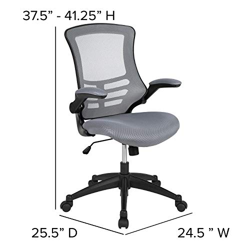 Ergonomic Mid-Back Office Chair - Dark Gray Mesh