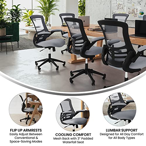 Ergonomic Mid-Back Office Chair - Dark Gray Mesh