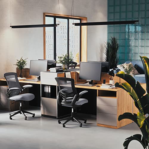 Ergonomic Mid-Back Office Chair - Dark Gray Mesh