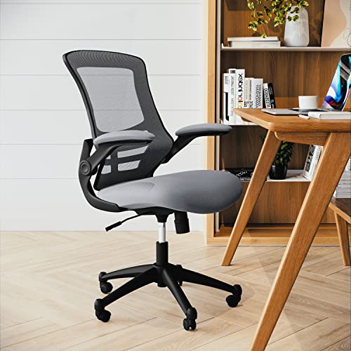 Ergonomic Mid-Back Office Chair - Dark Gray Mesh