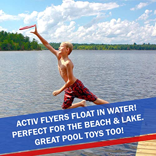 Activ Life Kid's Flying Rings [2 Pack] Fly Straight & Don?t Hurt - 80% Lighter Than Standard Flying Discs - Replace Screen Time with Healthy Family Fun - Get Outside & Play! Made in USA