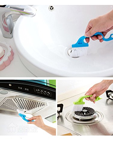 2pcs Window Track Cleaning Brushes, Hand-held Groove Gap Cleaning Tools Door Track Kitchen Cleaning Brushes Set(Red)