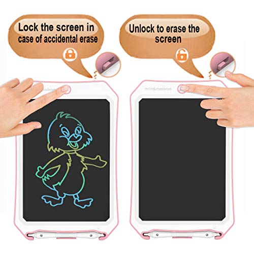 8.5 inch Writing &Drawing Board Doodle Board Toys for Kids, Spring& Birthday Gift for 4-5 Years Old Kids & Adults Color LCD Writing Tablet with Stylus Smart Paper for Drawing WriterÂ (Pink-White-ccÂ )